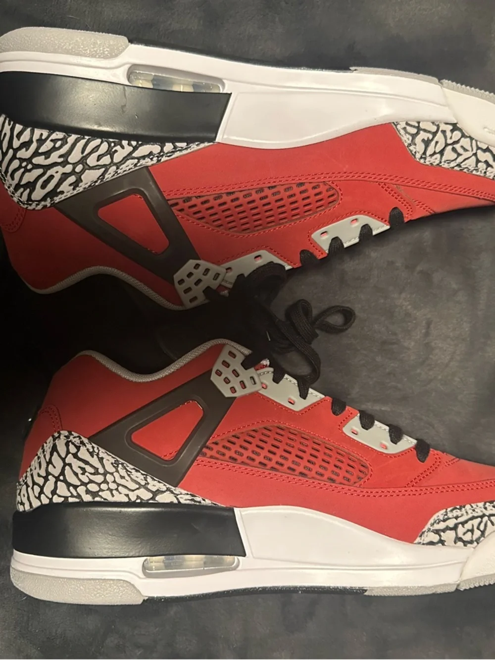 Men's Jordan Spizike Low toro Gym Red/Black-Wolf Grey (FQ1759 600)